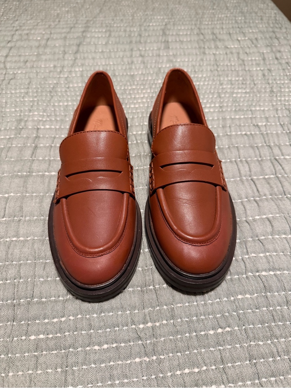 Madewell Women's Vernon Leather Loafer in Dried Maple